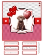 Valentine Pups 8x8 Quick Card - Design 5
