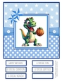 Slam Dunk Dinos 8x8 Quick Card - Design 6