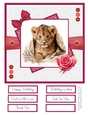 Animal Snuggles 8x8 Quick Card - Design 6