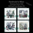 Christmas Snowy Owls - 8x8 Card Fronts