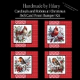Cardinals and Robins at Christmas - 8x8 Card Fronts
