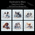 Puppy Love in Blue - 8x8 Card Fronts