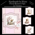 Floral Blossom Pups - 5x7 Version