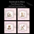 Floral Blossom Pups - 8x8 Card Fronts