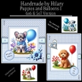 Puppies and Balloons 1 - 6x6 and 5x7 Version