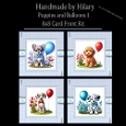 Puppies and Balloons 1 - 8x8 Card Fronts