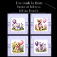 Puppies and Balloons 2 - 8x8 Card Fronts