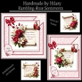 Rambling Rose Sentiments - 6x6 and 5x7 Version