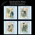 Floral Mannequins 4 - 8x8 Card Fronts