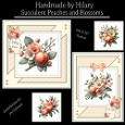 Succulent Peaches and Blossoms - 6x6 and 5x7 Version