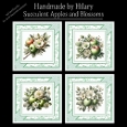 Succulent Apples and Blossoms - 8x8 Card Fronts
