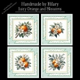Juicy Orange and Blossoms - 8x8 Card Fronts