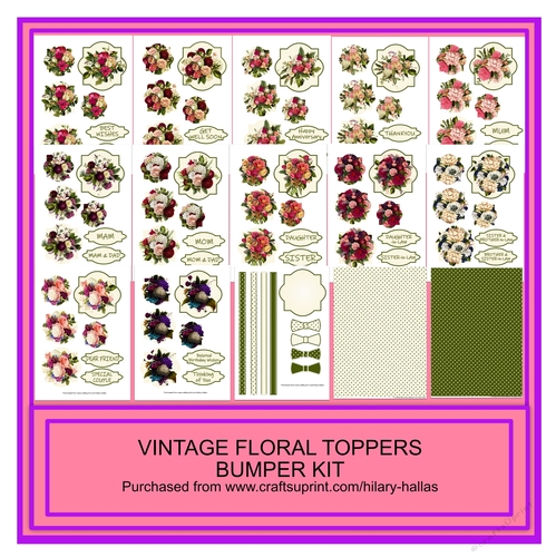Vintage Floral Toppers Bumper Kit
