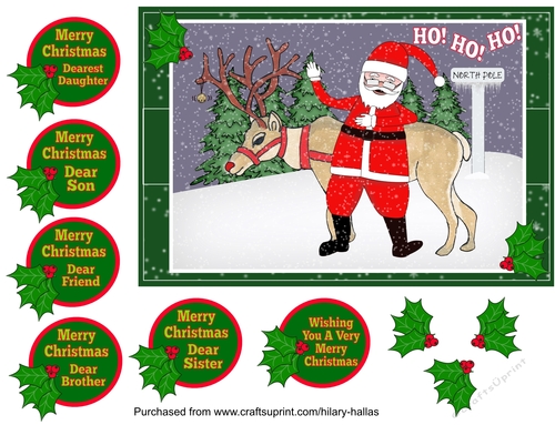 Santa & Rudolph At The North Pole