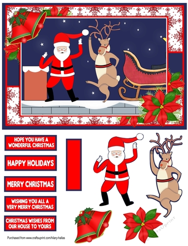 Santa & Rudolph Dancing On The Roof
