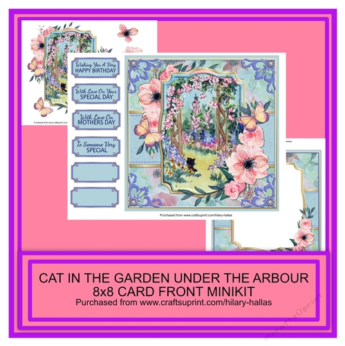 Cat In The Garden Under The Arbour