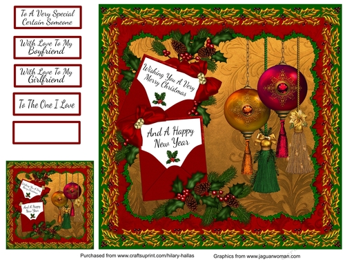 Christmas Cards and Baubles