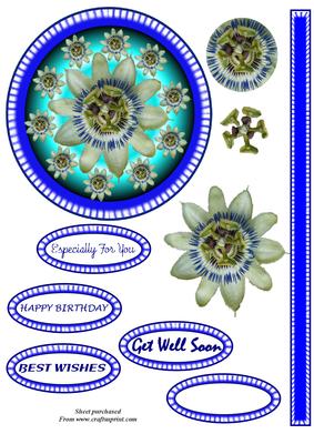 Passion Flower Card Topper