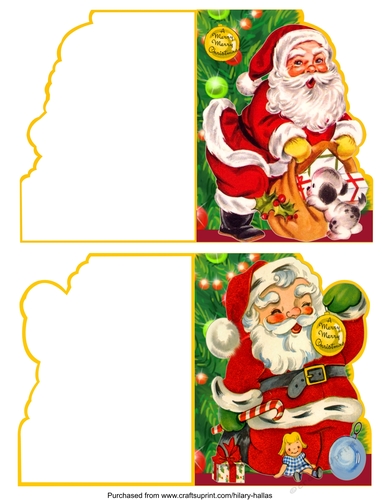 2 x A6 Quick Cut & Fold Christmas Cards