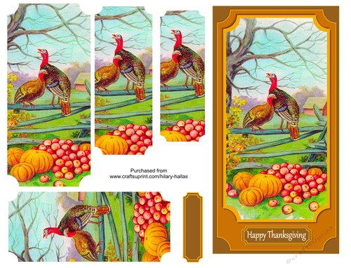 Turkeys on A Fence