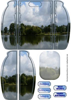 Silhouette on the Lake Gatefold Card