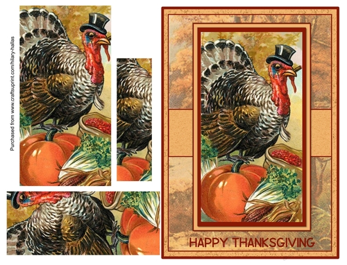 Thanksgiving Turkey With Hat & Cigar