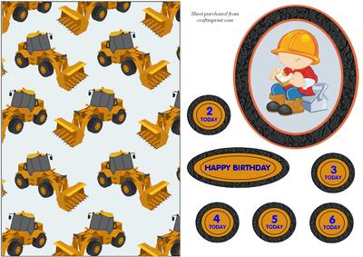 Little Builder Card Topper