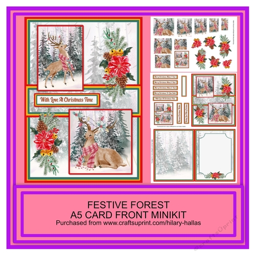 Festive Forest A5 Card Front Minikit