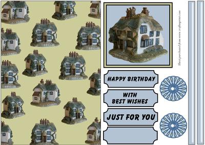 Blue and White Country Cottage