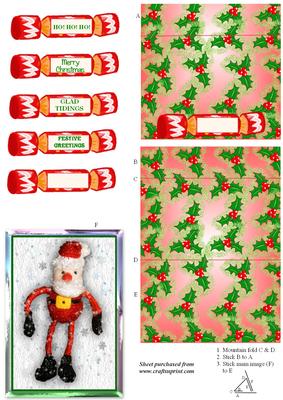 Santa in the Snow Easel Card