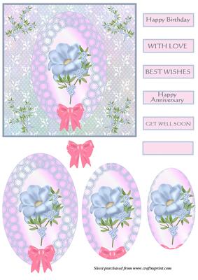 Blue Flower & Lace Pyramage