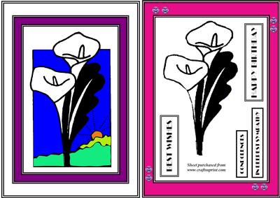 Art Deco Arum Lillies