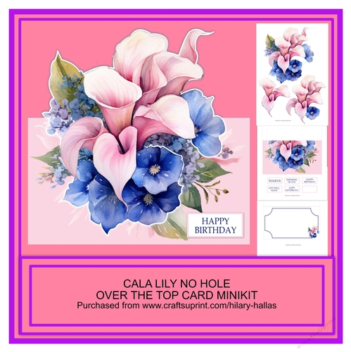 Cala Lily No Hole Over The Top Card Minikit