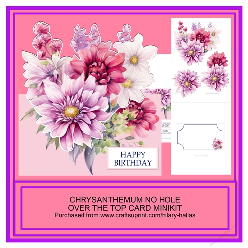 Chrysanthemum No Hole Over The Top Card Minikit