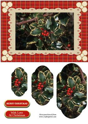 Holly with Berries Pyramid