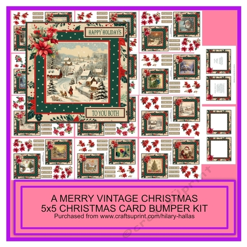 A Merry Vintage Christmas 5x5 Bumper Kit