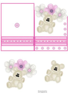 Baby Girl Shaped Front Card