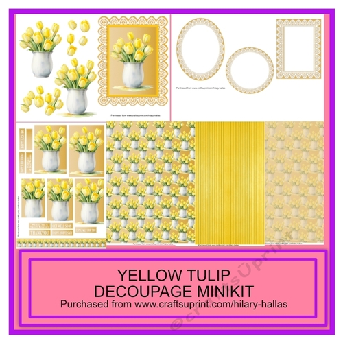 Yellow Tulips Decoupage Minikit