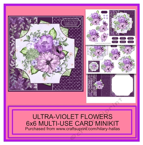 Ultraviolet Flowers 6x6 Card Minikit