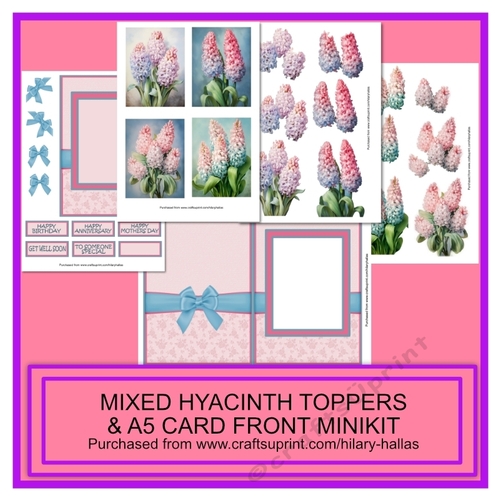Mixed Hyacinth Toppers & A5 Card Front Minikit