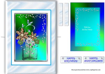 Crystal Flowers Spinner Card