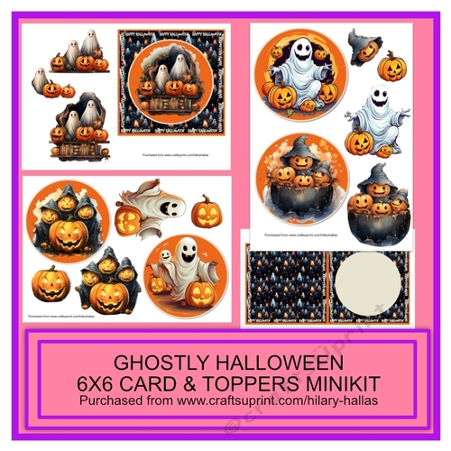 Ghostly Halloween 6x6 Card & Toppers Minikit