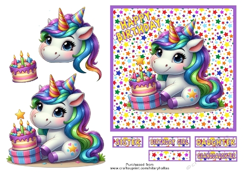 Unicorn With Cake