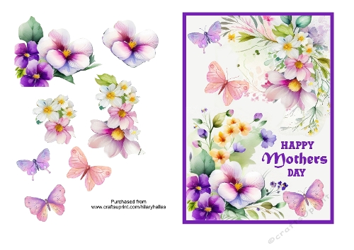 Spring Flowers & Butterflies Mothers Day
