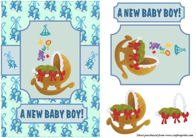 Baby Boy - Cradle & Mobile