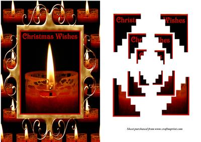 Red Candle Christmas Wishes