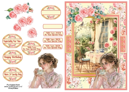 Pink Roses Teatime