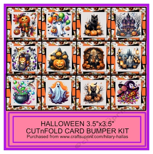 Halloween 3.5x3.5 CutnFold Card Bumper Kit