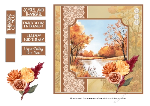 Autumn Scene With Flowers2