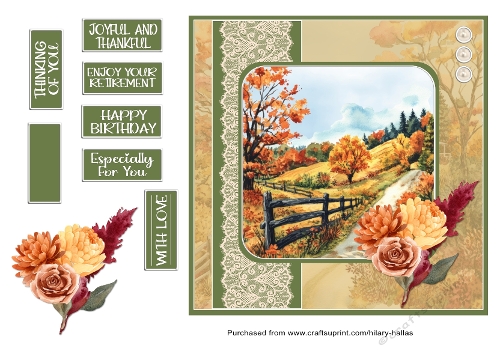 Autumn Scene With Flowers3